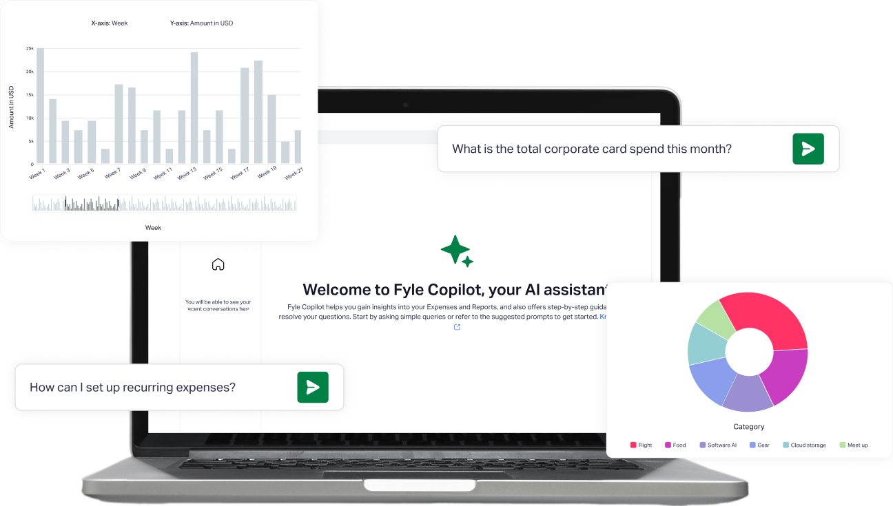 Use Fyle's AI powered Copilot to ask questions and resolve queries