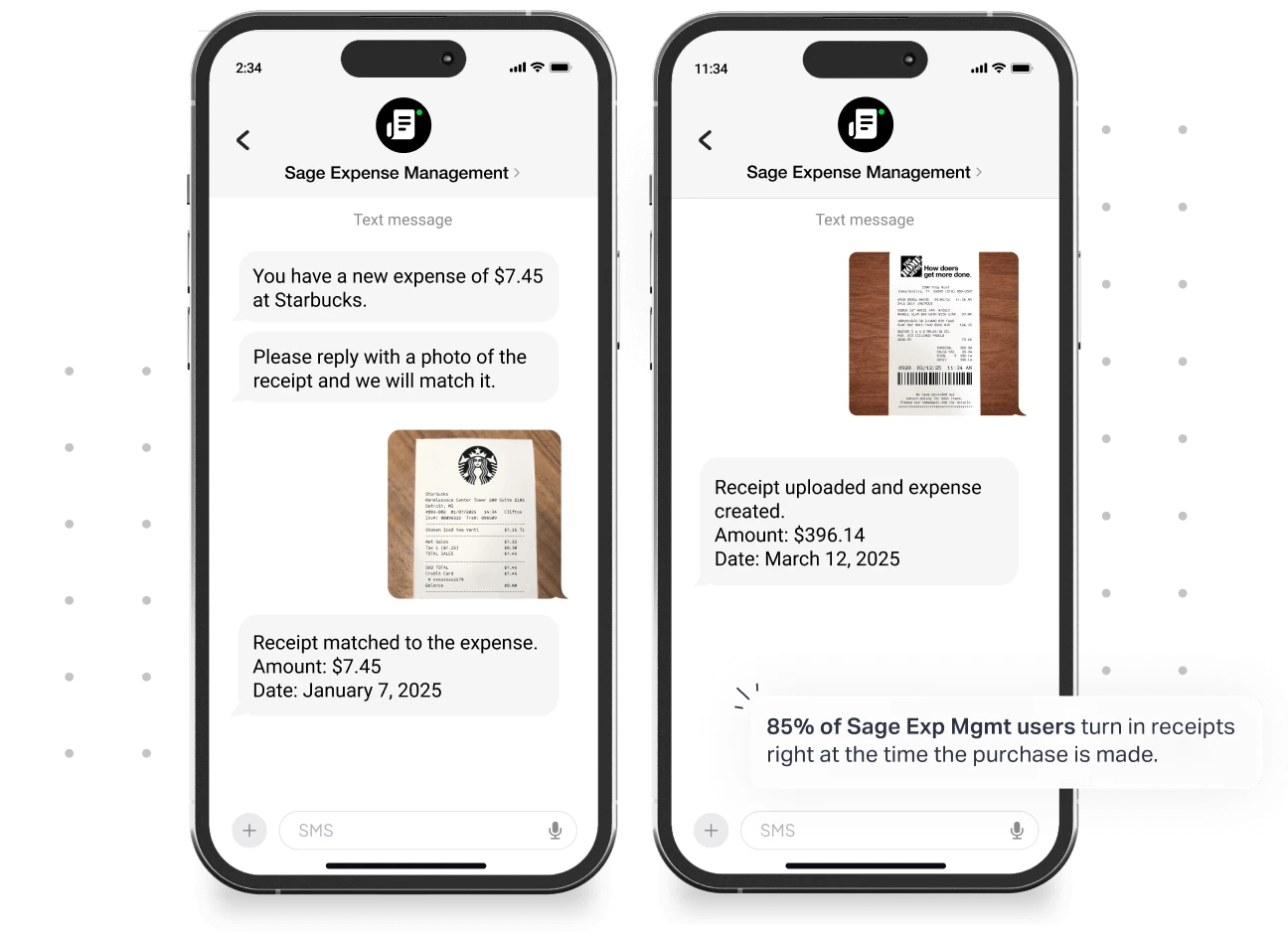 Track receipts for credit card spend via text messages powered by AI