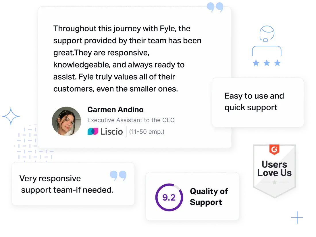 Experience the best customer support with Fyle's travel and expense software