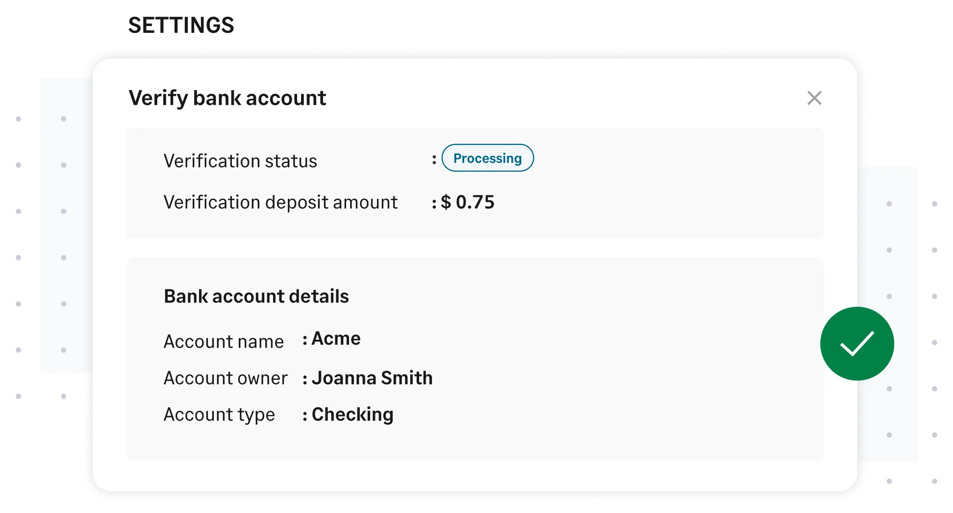 Micro-deposit verification