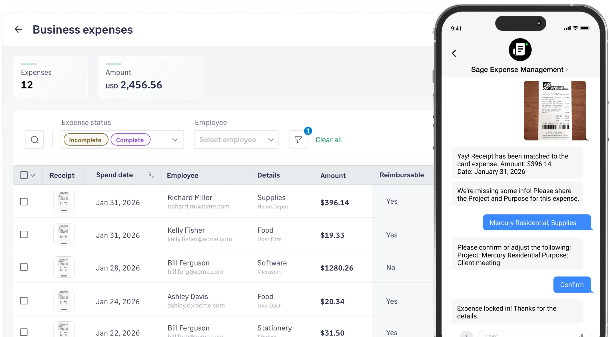Sage Expense Management simplifies corporate card reconciliation with real-time receipt matching.