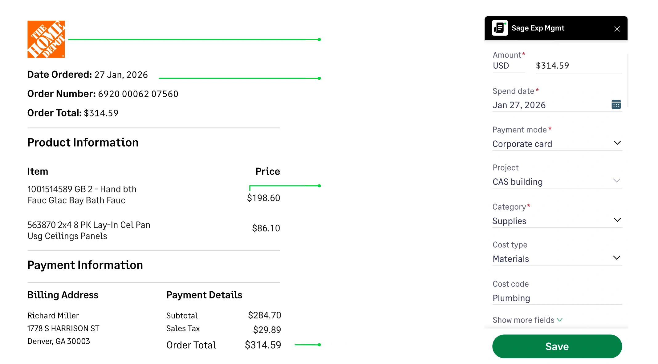 Capture expenses with the correct categories and GL accounts before syncing to accounting with Sage Expense Management
