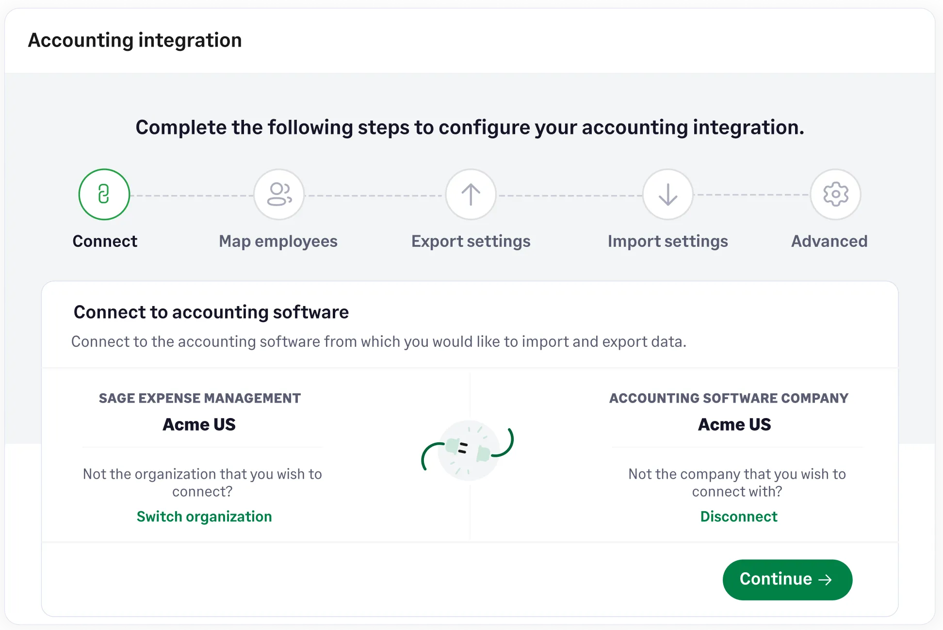 Xero onboarding screen