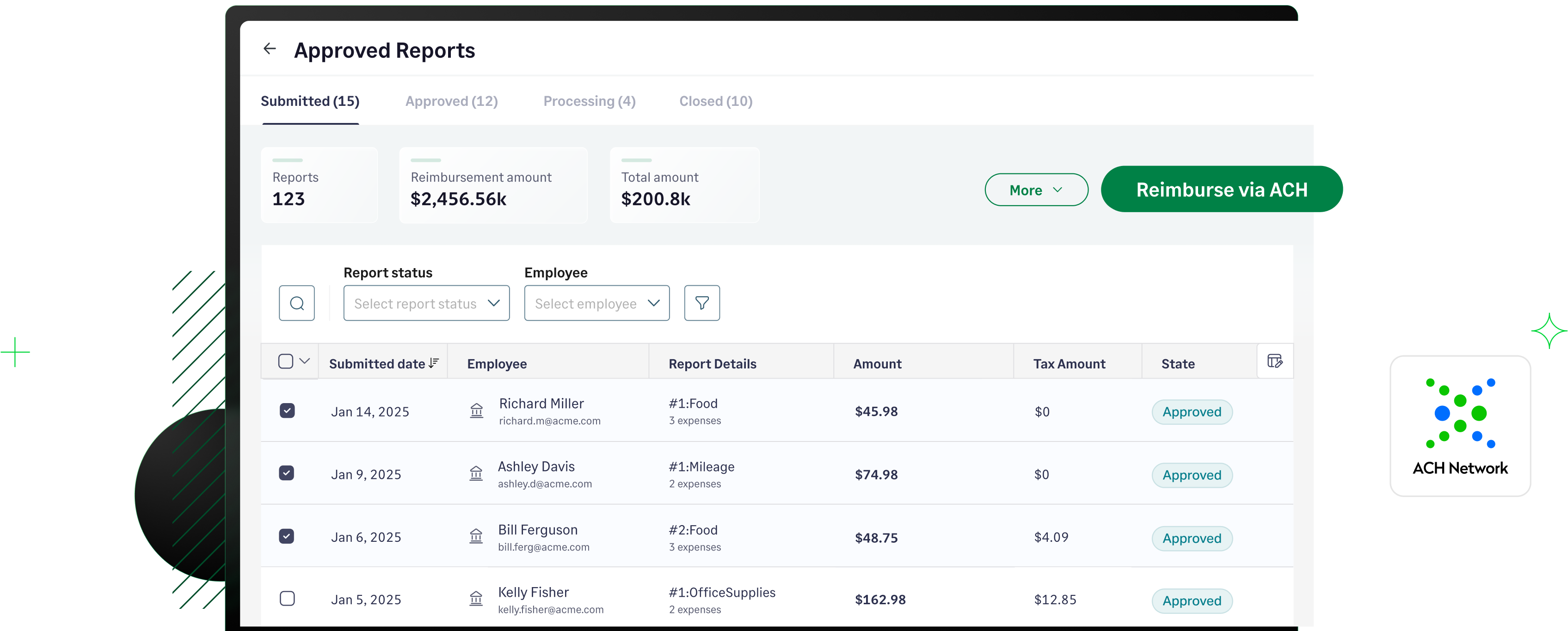 Manage reports using Fyle