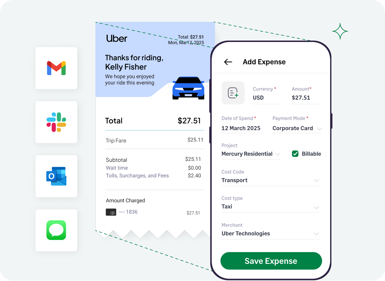 Track receipts from everyday apps with Sage Expense Management