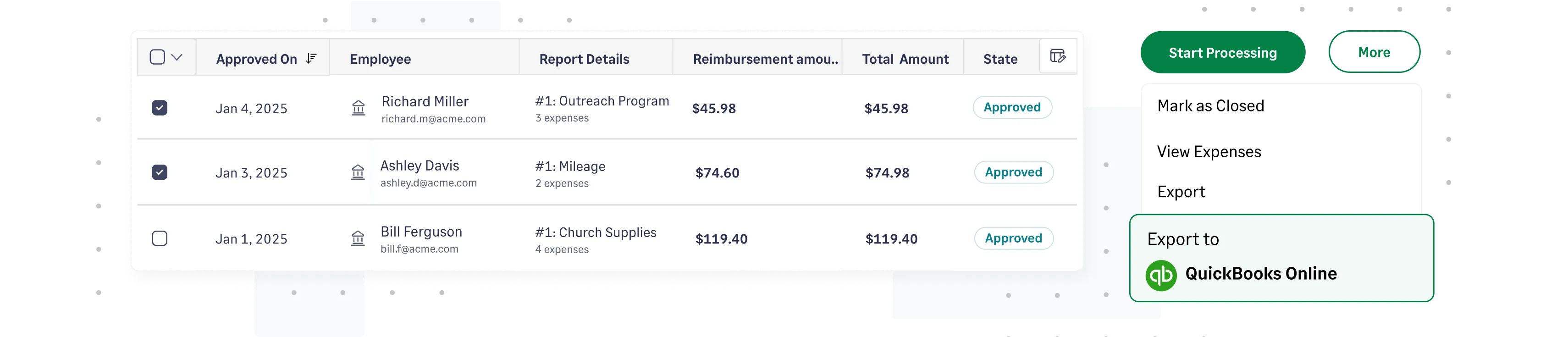 Export expense data from Sage Expense Management directly to your accounting software seamlessly