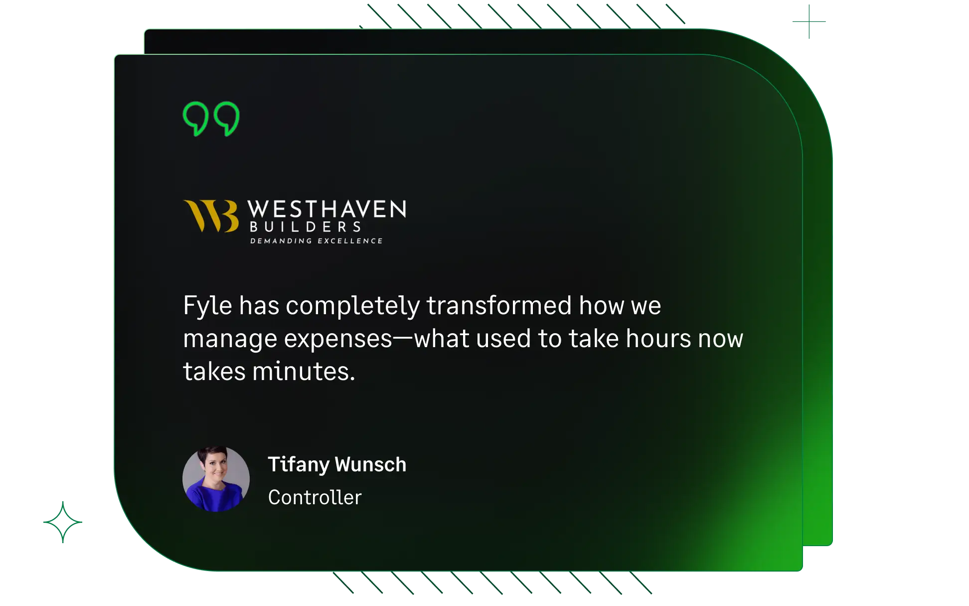 Sage Expense Management's customer Westhaven Builders testimonial