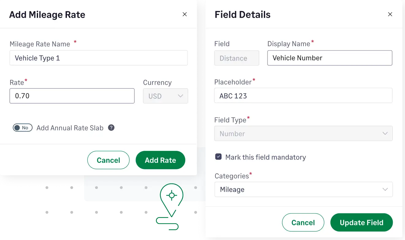 Configure custom mileage rates with Fyle - the best mileage tracker app for business