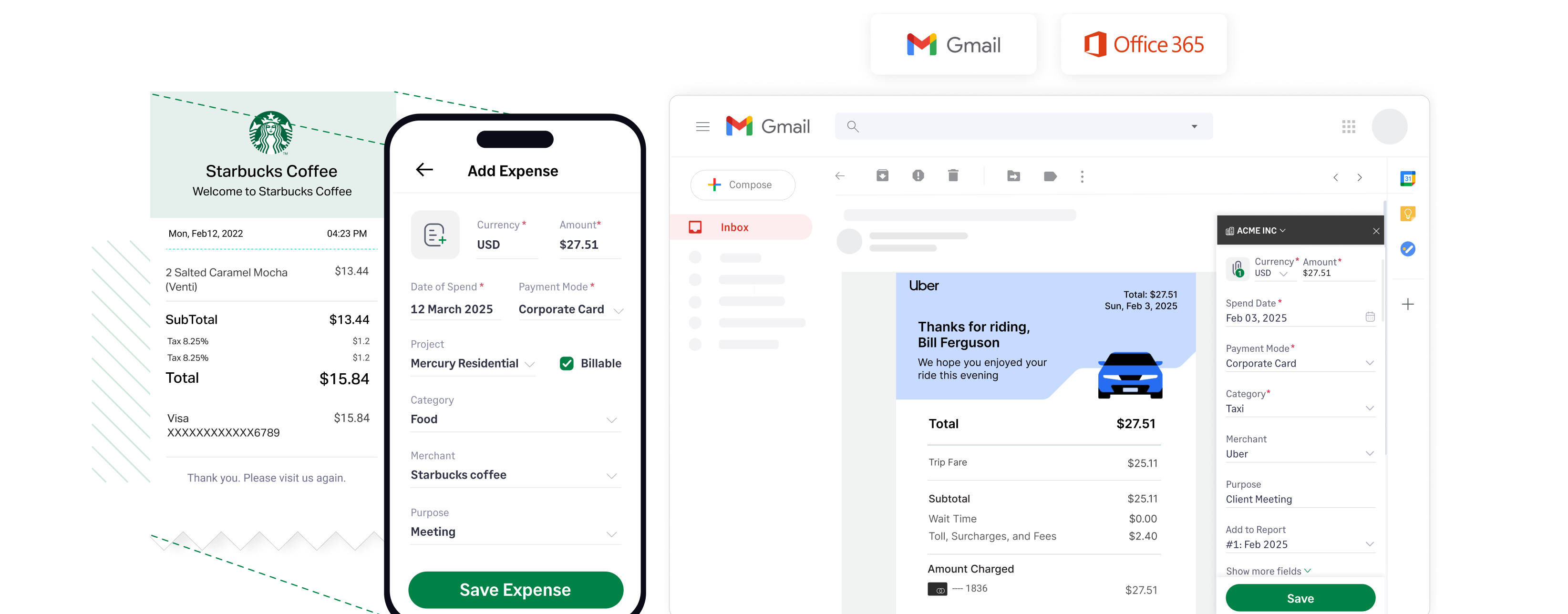 Track receipts from everyday apps with Sage Expense Management