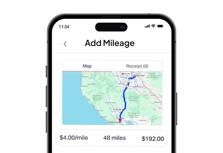 Track mileage and per diems with Fyle's travel expense report software