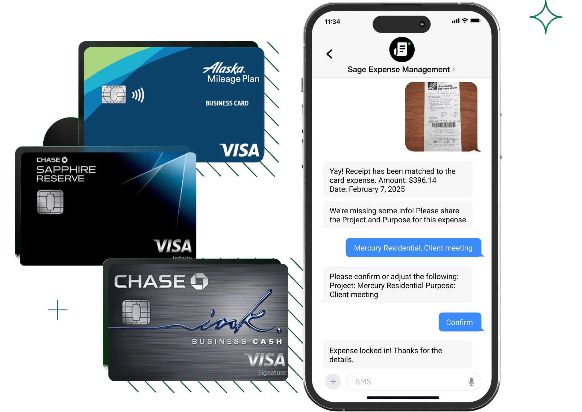 Manage and reconcile your Visa business card spend in real-time, with Sage Expense Management.